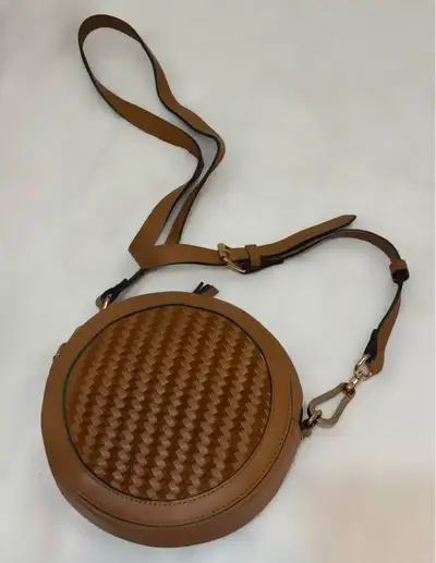Brown Woven Crossbody Bag, View more