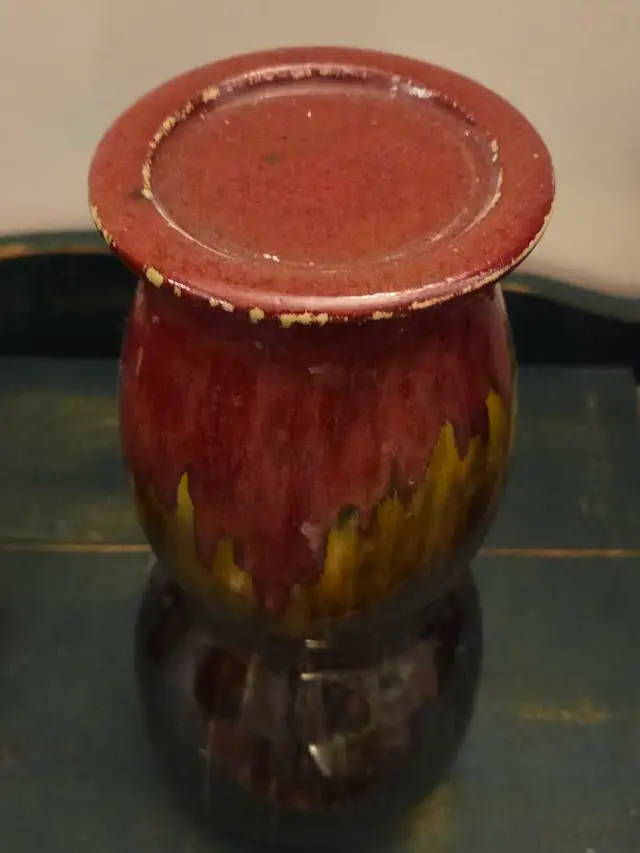 PAIR OF LARGE VTG BOMBAY CO GLAZED CERAMIC PILLAR CANDLE HOLDERS63838169843971122