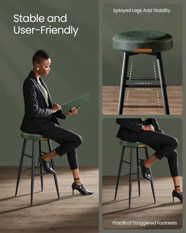 Kitchen Counter Stool, Dining Chair, Synthetic Leather in Chairs & Recliners in Markham / York Region - Image 9