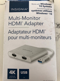Insignia multi-monitor HDMI adapter USB 3.0