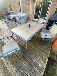 Backyard dining table