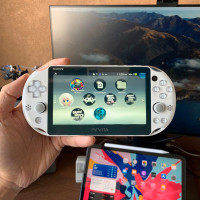 128GB White PSVITA SLIM Rare《MOD》500+ Games on SD