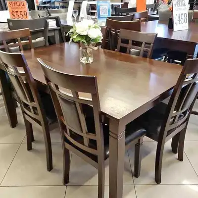 Rectangular Wooden Dining Table With 6 Wooden Chairs brand new , View more