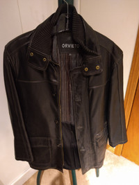 ORVIETO Leather Jacket Coat for men Veste en Cuir pour hommes