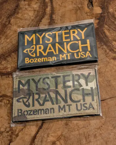 Mystery Ranch patches, camo and black velcro, View more