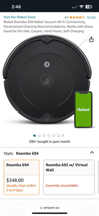 Roomba robot vacuum - sealed box as pictured