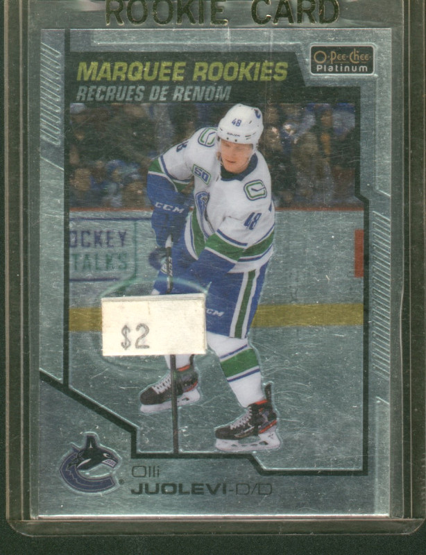 2020-21 O Pee Chee Platinum Olli Juolevi Rookie Card Canucks in Arts & Collectibles in Ottawa