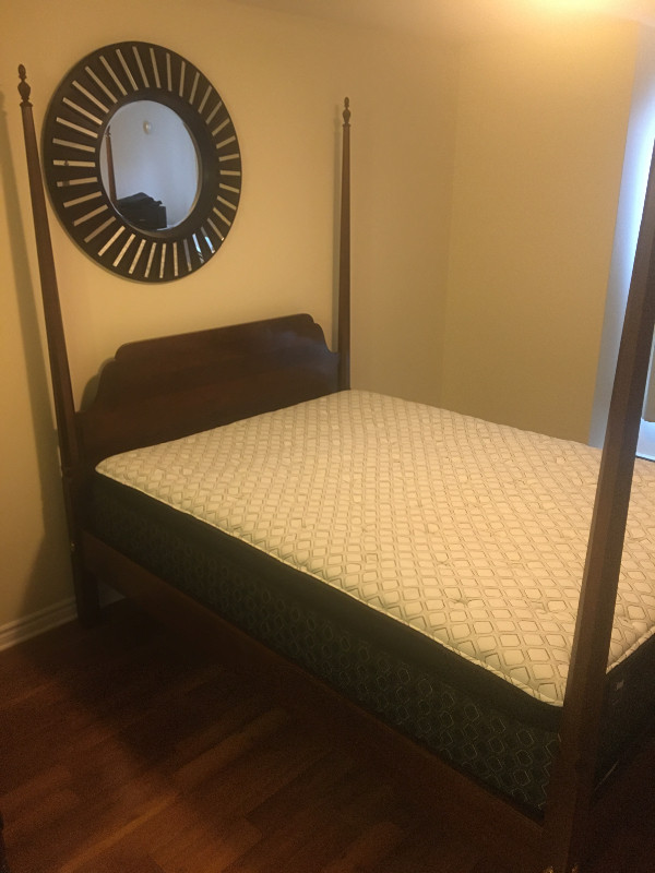 Queen size four post bed for sale in Beds & Mattresses in City of Halifax