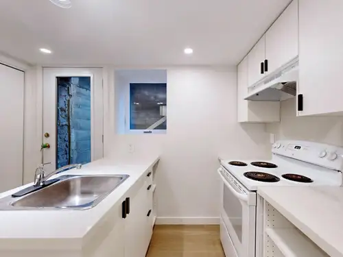 Brand new 1-bedroom basement suite with high ceilings, large windows, and a bright, spacious layout...