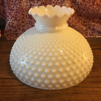 Milk Glass Hobnail Glass Lampshade