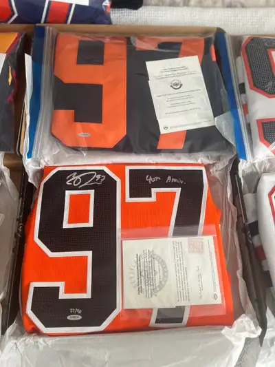 Connor Mcdavid Edmonton Oilers UDA COA ✅ 40th Anniversary Adidas Pro Jersey Plz text for quick respo...