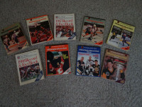 VTG HOCKEY / FOOTBALL MAGAZINES 1985 - 1992 BOOKS LOT OF 9 EUC