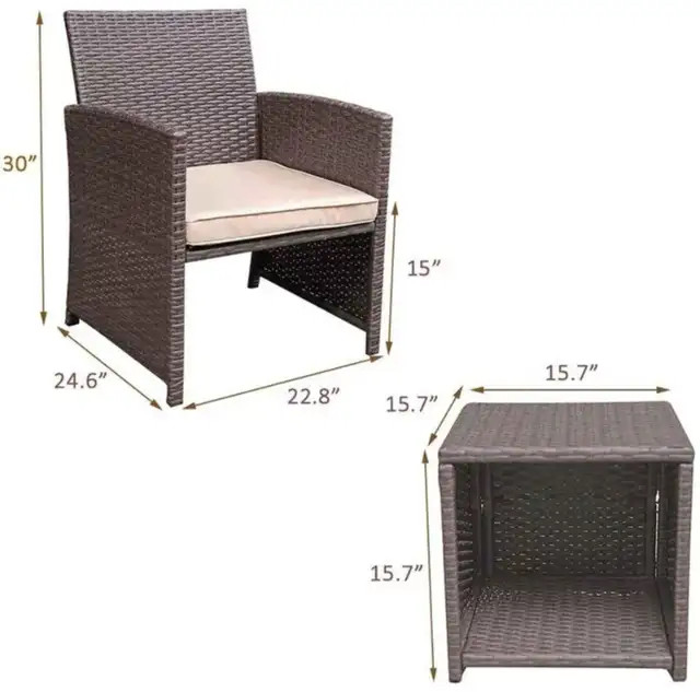 Outdoor Seating with Cushions for 2 persons dans Mobilier pour terrasse et jardin  à Ville de Montréal - Image 3