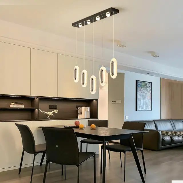 NEW Ganeed 60W Dimmable LED Pendant Light, 5 Lights Chandelier in Indoor Lighting & Fans in London - Image 4