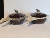 CANADIAN  EVANGELINE CANUCK POTTERY  SOUP BOWLS