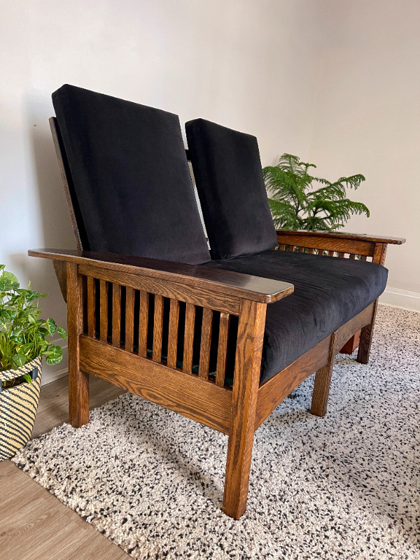 Custom-Made Mission- Style Oak Love Seat  - Beautiful! in Chairs & Recliners in Hamilton