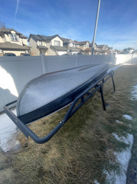 12’ Harbour Craft Aluminum boat with motor and heavy duty rack