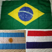 Flags-Brazil-Argentina-Netherland Soccer football world cup FIFA