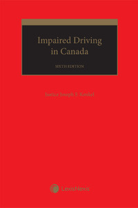 Impaired Driving in Canada 6th edition by Kenkel 9780433514305