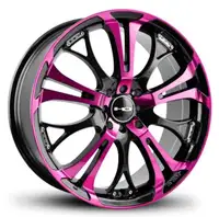 HD Wheels Spinout | Gloss Black Pink Face + Michelin Premier A/S