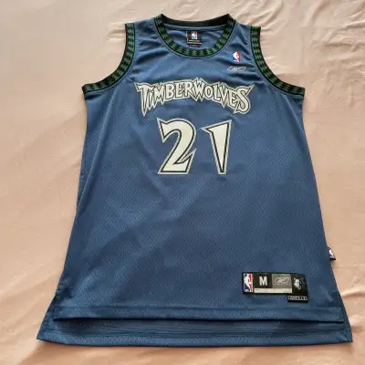 NBA Minnesota Timberwolves Jersey Garnett Reebok $100, View more