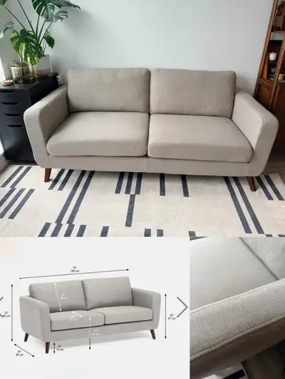 Gently used Structube couch. Purchased originally for $650. Non smoking no pet home. Legs, back cush...