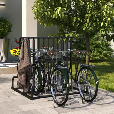 Soozier All-Steel Bike Rack, 35" Bike Stand, 4-Bike Capacity, View more