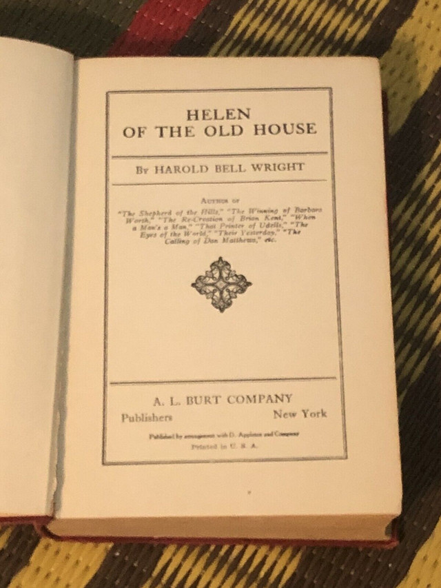 Helen of the Old House by Harold Bell Wright  in Fiction in City of Toronto - Image 2