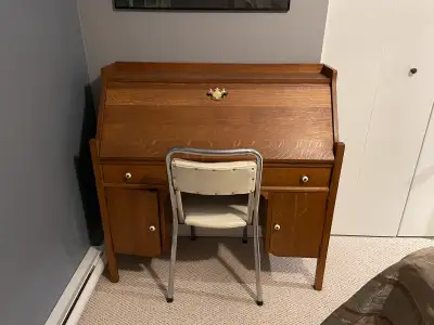 Antique Farmhouse Flip Down Desk, View more
