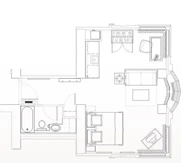 Experience refined urban living in this fully furnished executive suite located at the iconic southw...