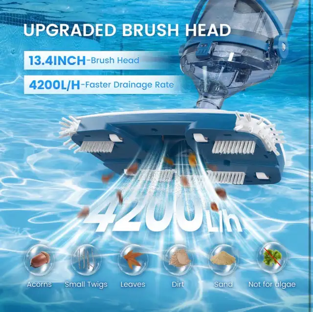 Enhulk PC15 Pool Vacuum for Above Ground & Inground Pools in Hot Tubs & Pools in Kitchener / Waterloo - Image 3