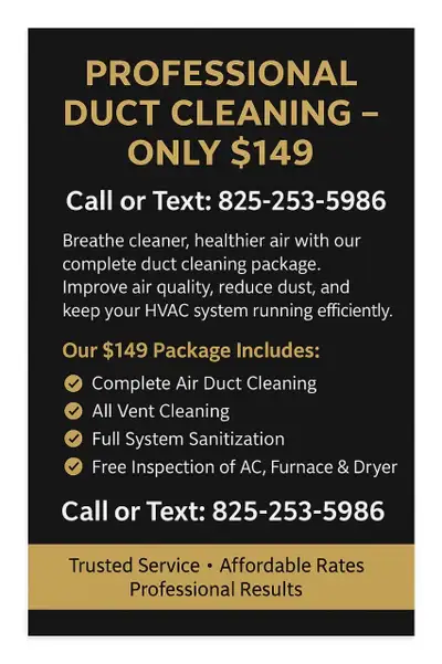Affordable Duct Cleaning Calgary – Full Package for Just $149!, View more