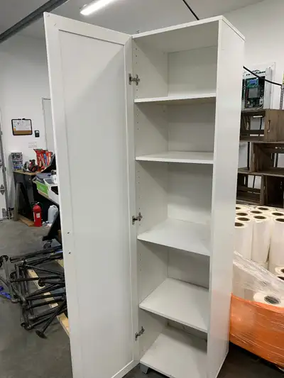 Tall white Cabinet with Door, View more