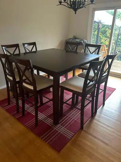 Deep Crimson Mahogany 9-Piece Dining Set, View more