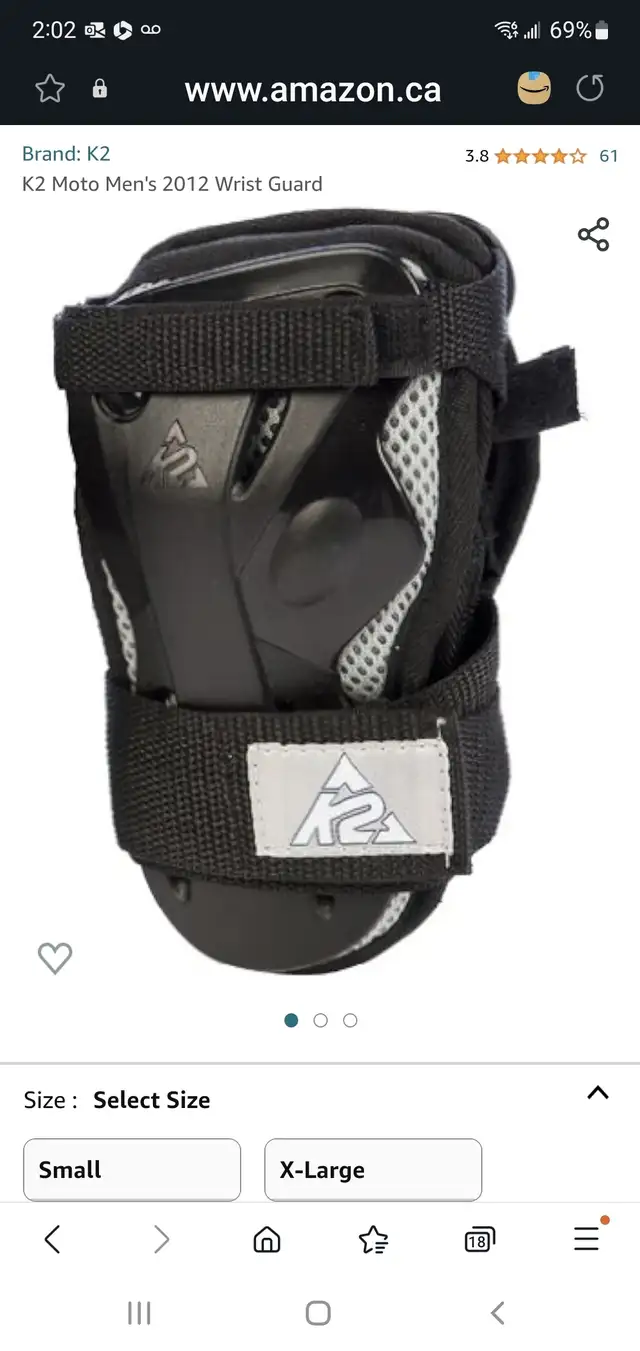 K2 moto mens wrist guards in Skates & Blades in City of Toronto - Image 2