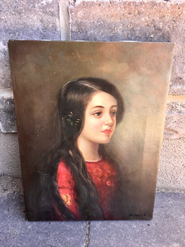 Antique Oil Portrait Painting (Signed) in Arts & Collectibles in Mississauga / Peel Region