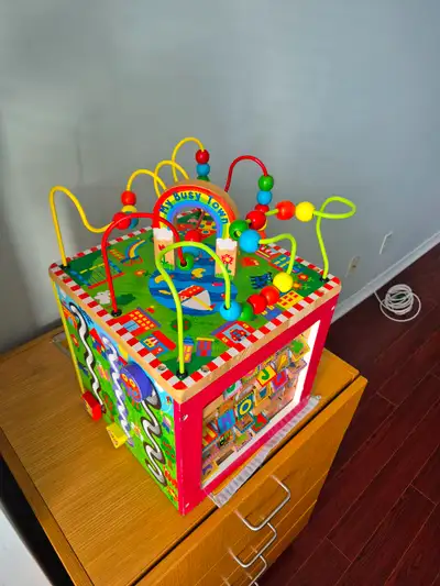 Wooden activity cube for babies/toddlers, View more