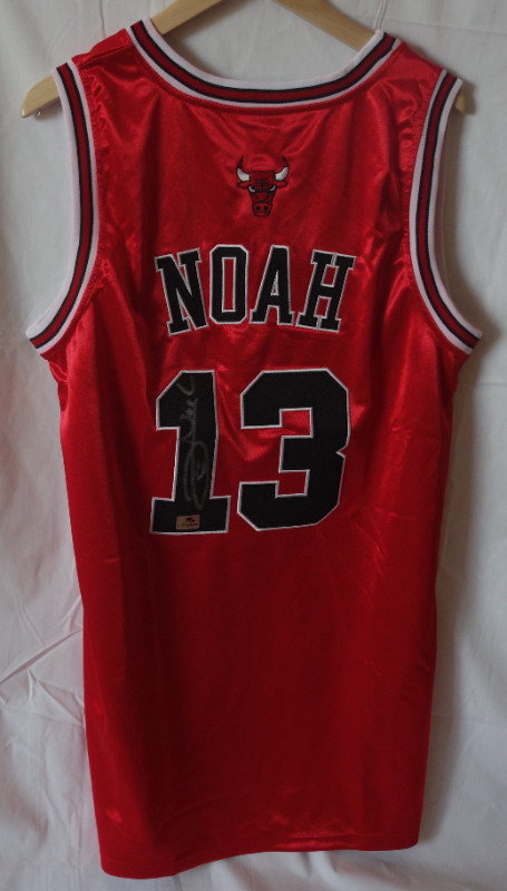 Joakim Noah Signed Adidas Bulls Jersey in Arts & Collectibles in Edmonton