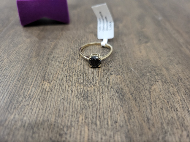 Brand New 10KT Yellow Gold Black Diamond Ring For Sale in Jewellery & Watches in London - Image 3