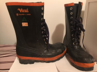 Steel Toe Rubber Work Boots Size 8 $30
