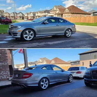Mercedes C350 - Grey metallic paint, black leather interior sport seats and white stitching. Fully L...
