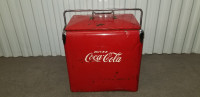 Metal French Francais Buvez Coca Cola Coke cooler glaciere c1953