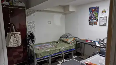 private room for rent in 2 bedroom basement apartment. 1 student lives in the other room. near Cente...