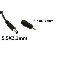 new adaptor jack size : 5.5mm x 2.1mm & 2.5mm X0.7mm