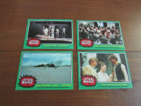 Four Star Wars cards 1977 green border