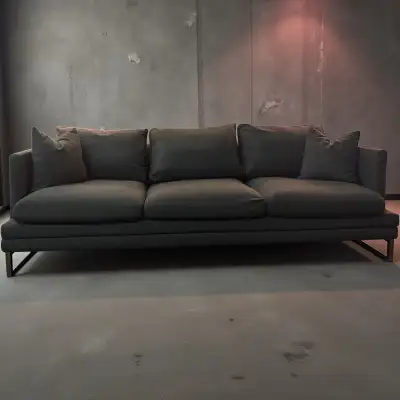 Premium Mobilia Grey Couch 3 Seater Deep Seating Modern Designer, View more