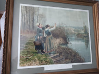Framed antique Daniel Ridgeway Art Print