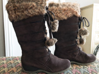 Naturalizer Christy Brown Suede Winter Boots - Size 8