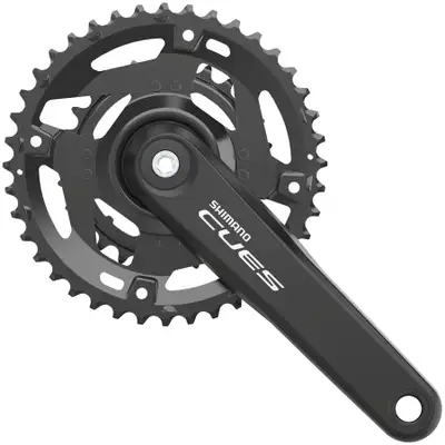 Shimano CUES FC-U4010-2 Crankset 9 Speed 175mm Riveted 46/30T, View more