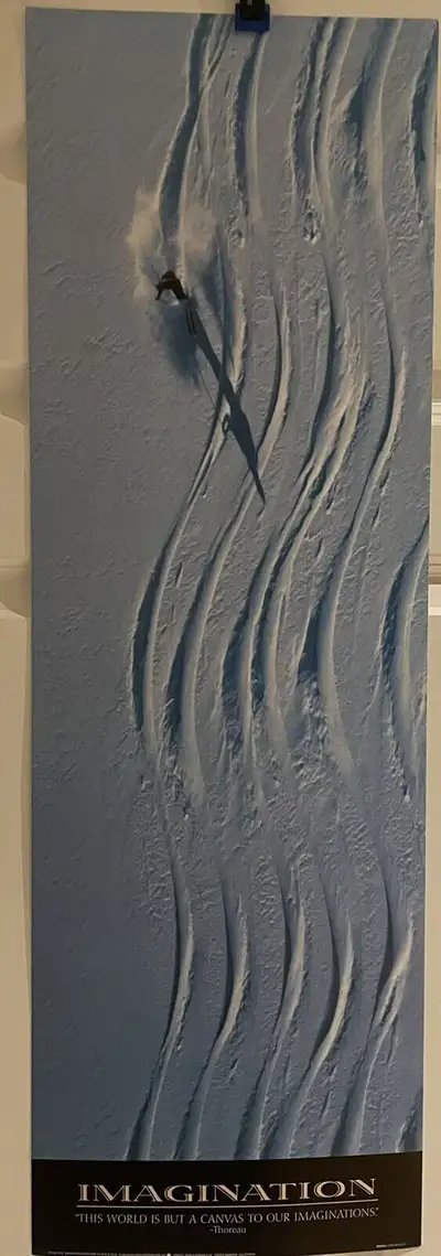 Imagination Motivational Inspirational Thoreau Ski Art Print , View more